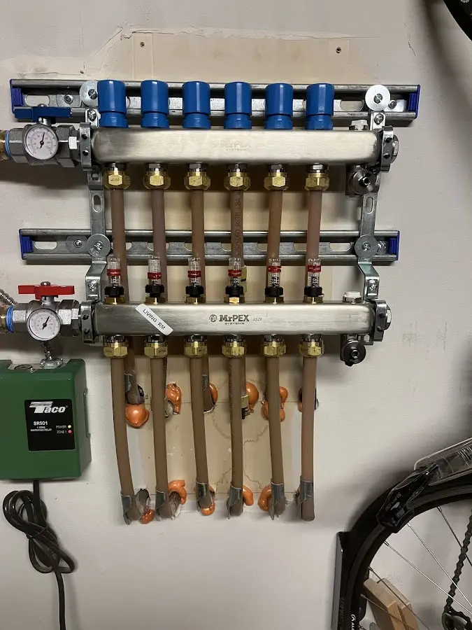 Plumber performing Gas Line Installation at a residential property in Wayne